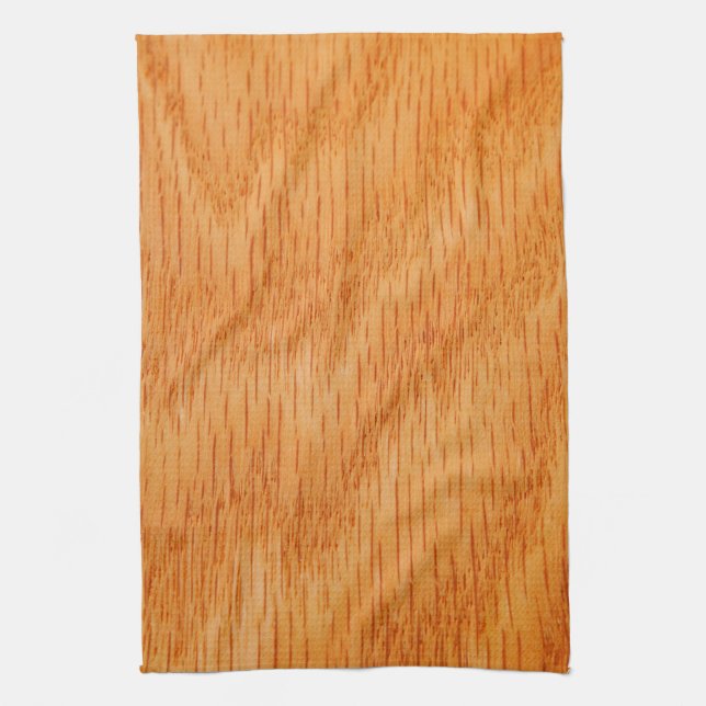 Wood Background - Smooth Bamboo Grain Customized Kitchen Towel (Vertical)
