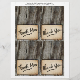 wood background , vintage Thank You card Flyer