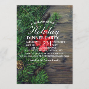 Wood background with christmas theme invitation