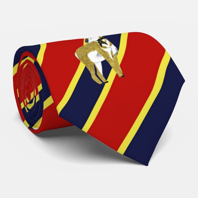 Wood Badge Antelope Striped Dress Tie (Rolled)