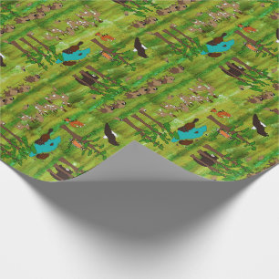 Wood Badge Critter Scenery Wrapping Paper
