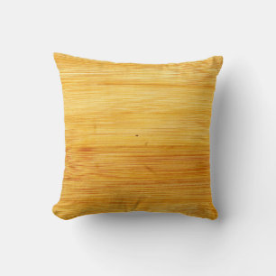 Wood bamboo background texture throw pillow