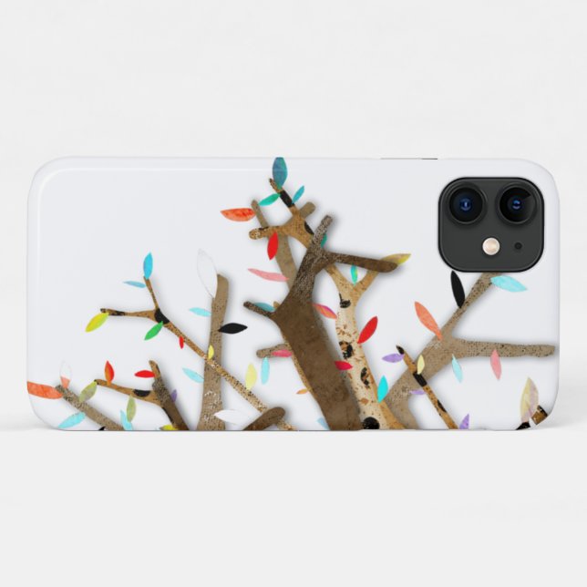 Wood Bark Polka Dots Wedding Tree Case-Mate iPhone Case (Back (Horizontal))