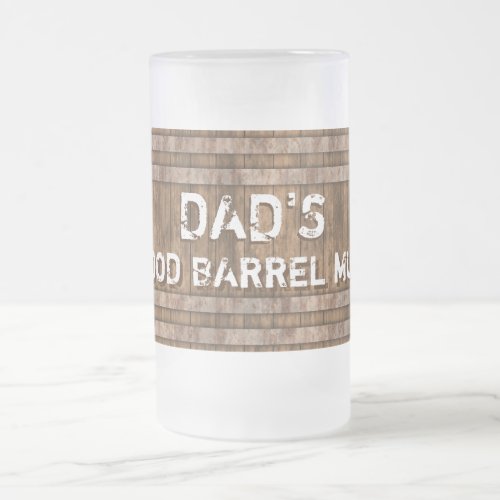 Wood Barrel Beer Mug