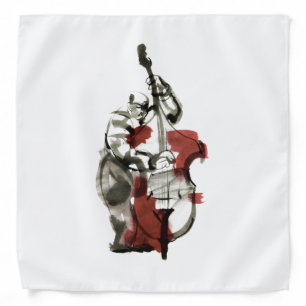 Wood bass player bandana