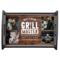 Wood BBQ Grill Master Best Dad Ever Photo