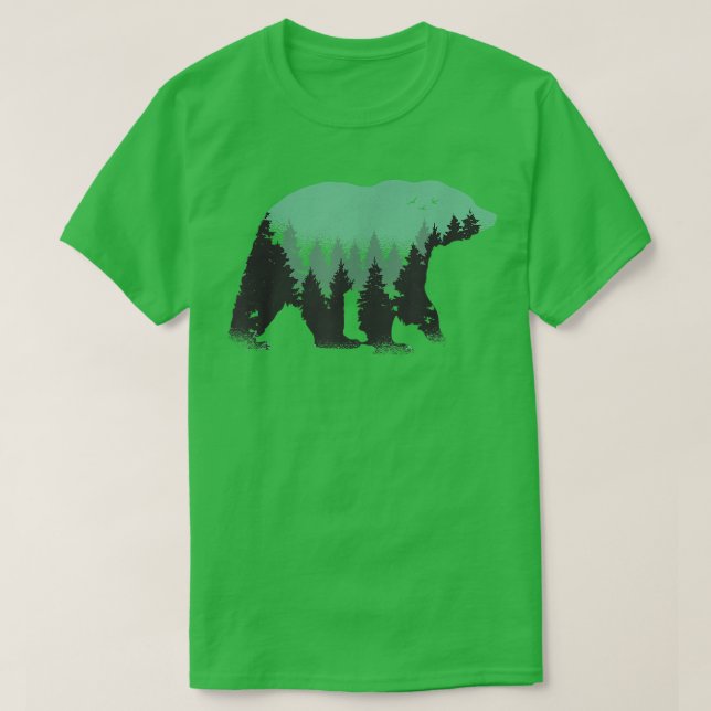 Wood Bear Environmental Climate Protection  T-Shirt (Design Front)