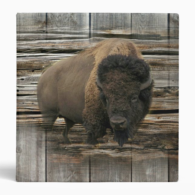 Wood Bison 3 Ring Binder (Front)
