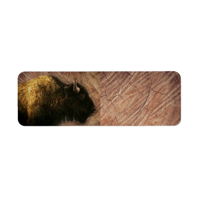 Wood Bison Buffalo Label (Front)