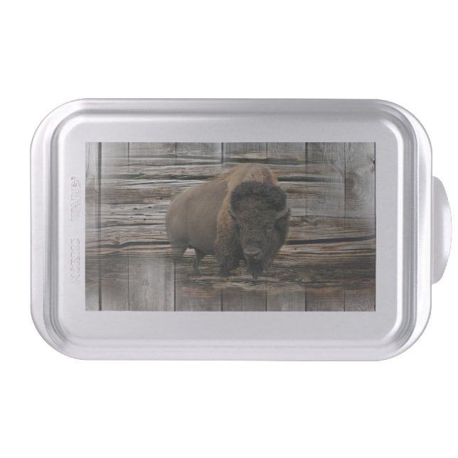 Wood Bison Cake Pan (Front)