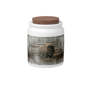 Wood Bison Candy Jar