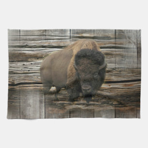 Wood Bison Kitchen Towel