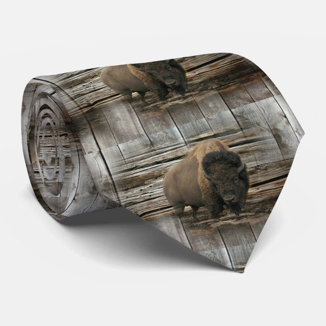 Wood Bison Neck Tie (Rolled)