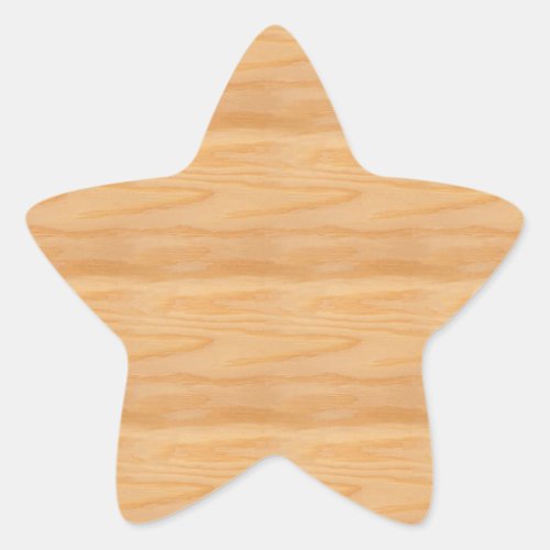 Wood Blank Elegant Design Modern Stylish Template Star Sticker