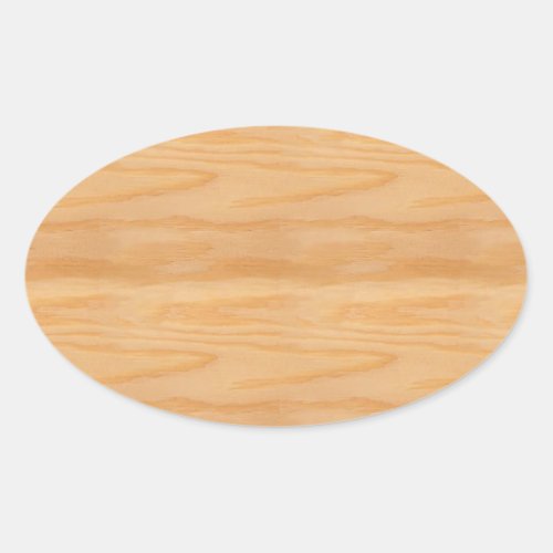 Wood Blank Elegant Modern Design Template Trendy Oval Sticker