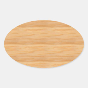 Wood Blank Elegant Modern Design Template Trendy Oval Sticker