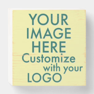 Wood block with your photo wooden box sign