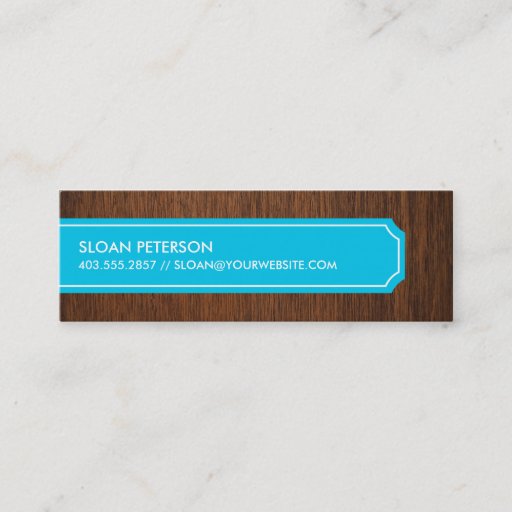 Customizable Wood Blue Calling Card Business Card Templates