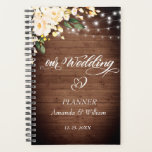 Wood & Blush Rose Greenery  Floral Wedding Planner<br><div class="desc">For further customization,  please click the "customize further" link and use our design tool to modify this template. If you need help or matching items,  please contact me.</div>