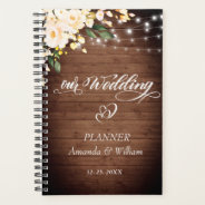 Wood & Blush Rose Greenery  Floral Wedding Planner at Zazzle
