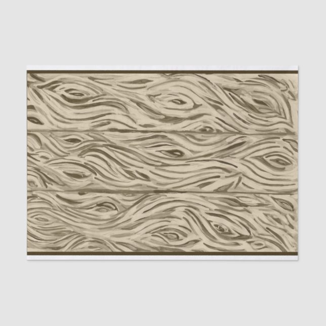 wood board French Oak inspired planks tissue paper (Front)