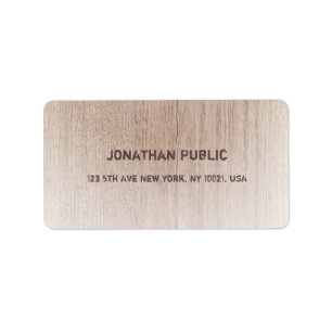 Wood Board Look Distressed Text Template Address Label