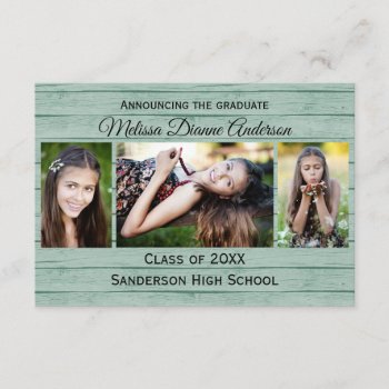 Wood Boards Background - 3x5  Graduation Party Invitation by Midesigns55555 at Zazzle