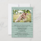 Wood Boards Background - 3x5  Graduation Party Invitation (Back)