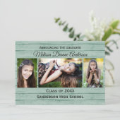 Wood Boards Background - Graduation Party Invitation (Standing Front)