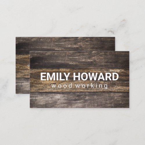 Wood Boards  Rustic Business Card
