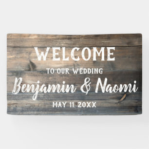 Wood Boards Wedding Welcome Banner