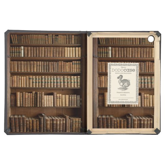 Wood Bookshelf with Books iPad Air Cases (Front (Flat))