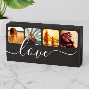 Wood Box 4 Photo Love Sign