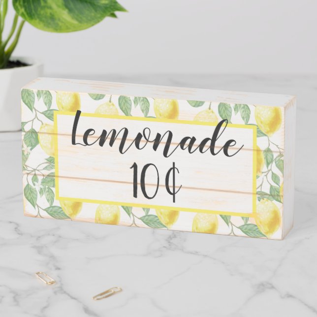 Wood Box Art-Lemonade 10 cents (In Situ Horizontal)