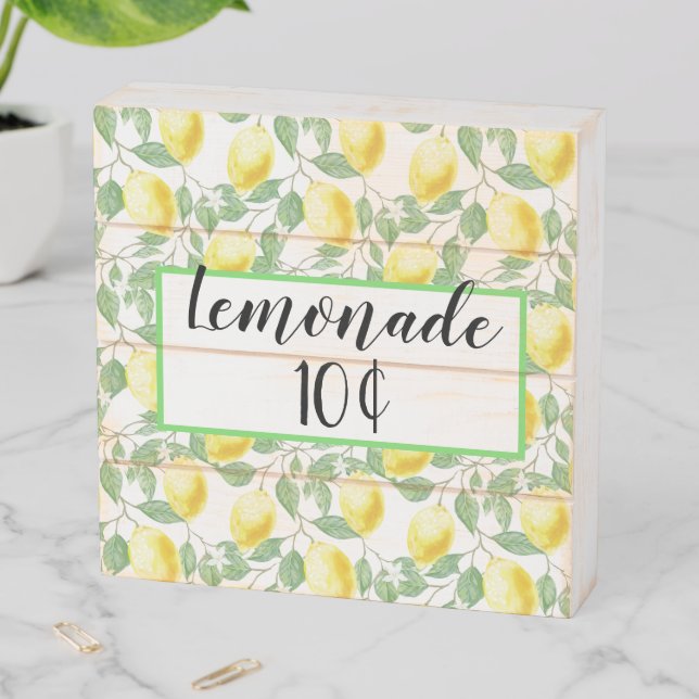 Wood Box Art-Lemonade 10 cents (In Situ Horizontal)