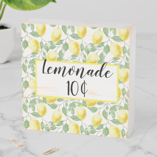 Wood Box Art-Lemonade 10 cents (In Situ Horizontal)
