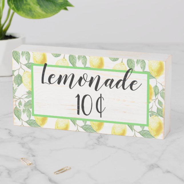Wood Box Art-Lemonade 10 cents (In Situ Horizontal)