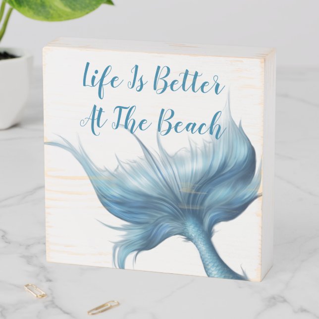 Wood Box Art-Mermaid Beach (In Situ Horizontal)