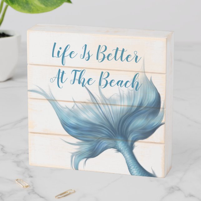 Wood Box Art-Mermaid Beach (In Situ Horizontal)