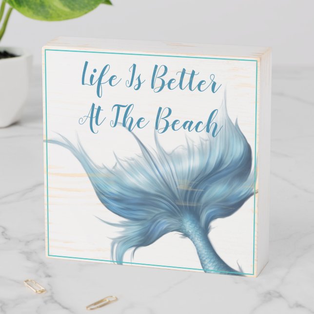 Wood Box Art-Mermaid Beach (In Situ Horizontal)