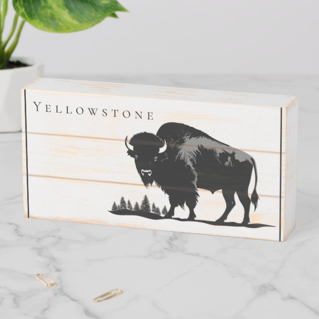 Wood Box Art-Yellowstone Buffalo (In Situ Horizontal)