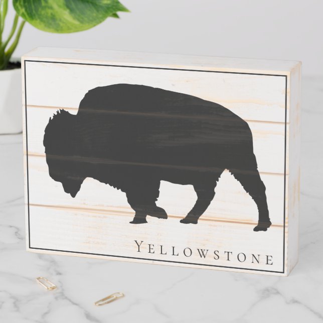 Wood Box Art-Yellowstone Buffalo (In Situ Horizontal)