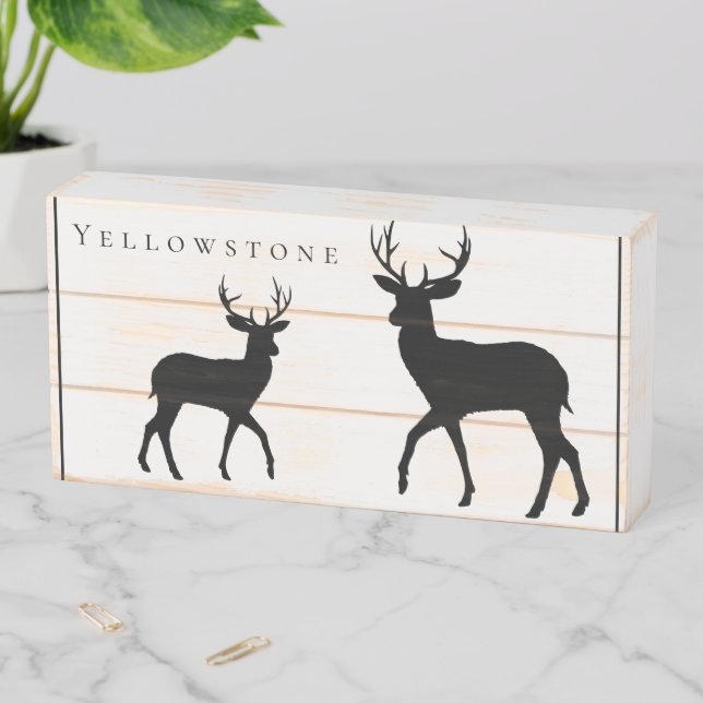 Wood Box Art-Yellowstone Deer (In Situ Horizontal)