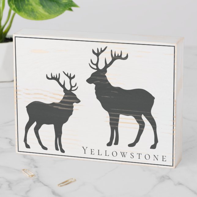 Wood Box Art-Yellowstone Elk (In Situ Horizontal)