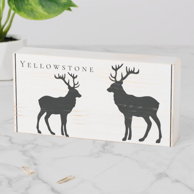 Wood Box Art-Yellowstone Elk (In Situ Horizontal)