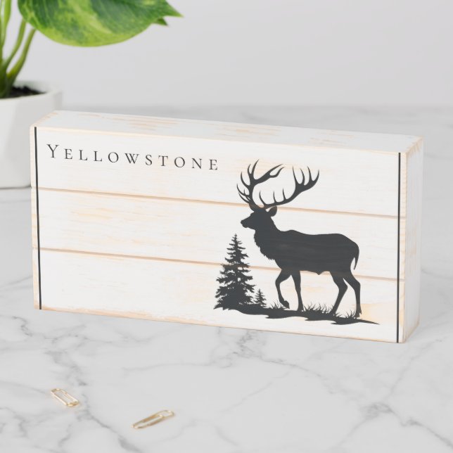 Wood Box Art-Yellowstone Elk (In Situ Horizontal)