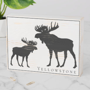 Wood Box Art-Yellowstone Moose