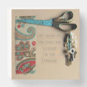 Wood Box for Sewing Room Art