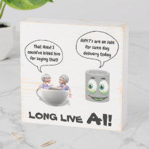 Wood box Long Live AI