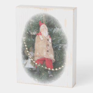 Wood Box Print - Antique Santa Ornament